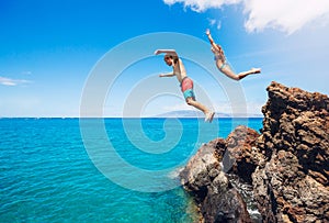 Cliff jumping