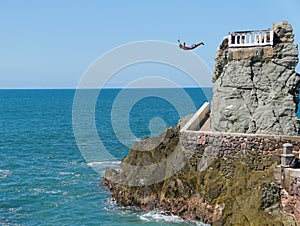 The cliff jumping spot near Puerto Vallarta, Mexico