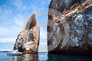 Cliff Kicker Rock, the icon of divers, Galapagos