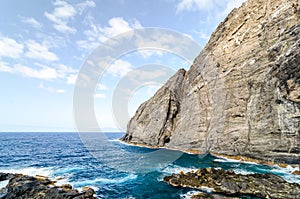 A cliff in La Gomera island, Canary Islands