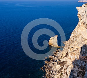 The cliff La Vela, Lampedusa