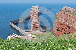 Cliff Lange Anna at western point of German island Helgoland