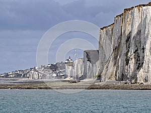 Cliff of Le Treport in France. photo