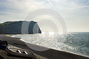 Cliff Manneporte, one of the three cliffs of Etretat, Normandy, France