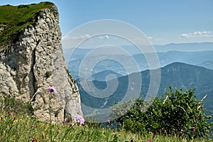 Cliff and mountain ranges at Les Trois Becs