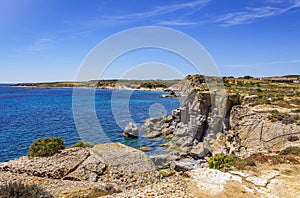 Cliff near Carloforte Island of San Pietro, Carbonia-Iglesias,