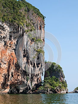 Cliff near Railay Beach in Krabi, Thailand