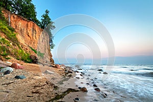 Cliff of Orlowo at sunset