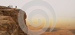Cliff over the Ramon crater (panorama).
