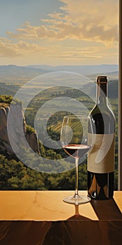 Cliff Painting Of Antinori In The Style Of Dalhart Windberg