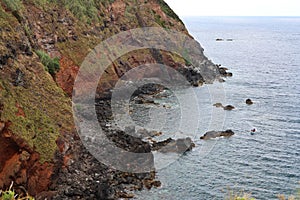 The cliff of Ponta do Topo in the island of Sao Jorge, Azores