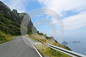 Cliff road in Galicia photo