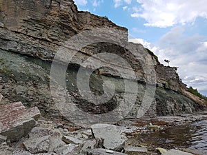 Cliff, rocks, shore, beach