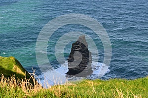 Cliff`s of Moher Needle Rock Formation in Ireland