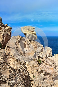 Cliff in San Pietro island