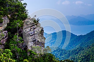 Cliff side with clouds