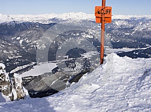 Cliff Sign At Whistler