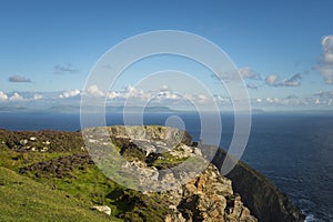 A cliff at Sliabh Liag, Co. Donegal on a sunny day