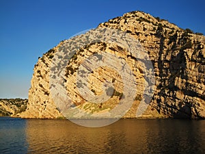 Cliff on sunset