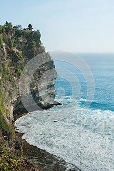 Cliff of Uluwatu temple in Bali, Indonesia