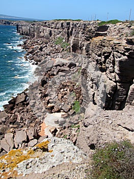 Cliff or a vertical rock exposure
