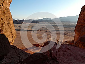 Cliff viewpoint at Timna Park.