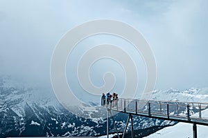 A cliff walk in Grindelwald First, Switzerland