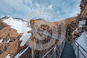 A cliff walk in Grindelwald First, Switzerland