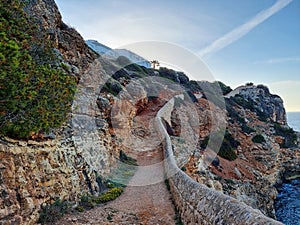 Cliff walk at mallorca, spain