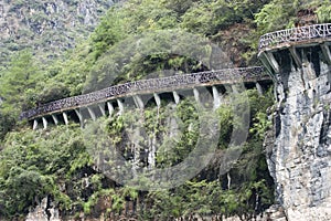 Cliff Walkway, Yangtze River China, Travel Scene