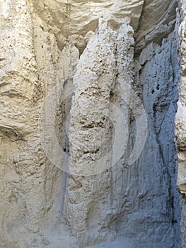 Cliff Wall at Arroyo Tapiado Mud Caves in Anza Borrego State Park photo