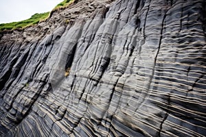 cliff wall with unique twirling patterns