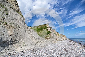 Cliffed coast in SchÃÂ¶nhagen photo