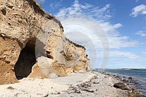 Cliffed coast in Tuno island