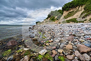 Cliffed coast in Waabs photo