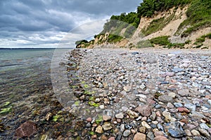 Cliffed coast in Waabs photo