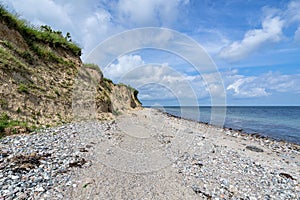 Cliffed coast in Waabs photo