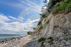 Cliffed coast in Waabs photo