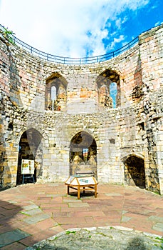 Clifford\'s Tower, a historical castle in York, England, UK