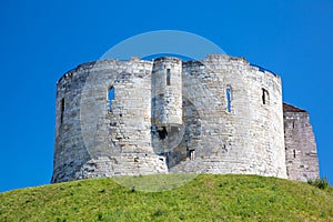 Clifford's Tower in York, a city in England