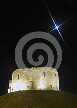 Cliffords Tower at night