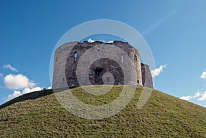 Cliffords Tower, part of York Castle, England