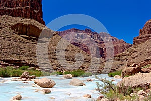 Cliffs Above the Blue Water of the Little Colorado River