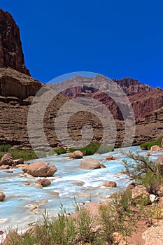 Cliffs Above the Blue Water of the Little Colorado River