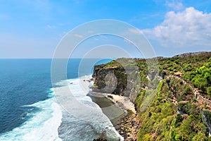 Cliffs above the sea, Nusa Dua, Bali, Indonesia