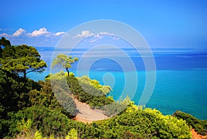 Cliffs along Aegean Sea photo