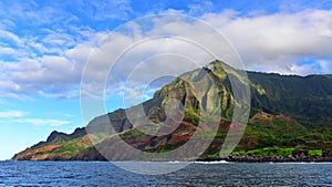 Cliffs along Na Pali Coast of Kauai Island