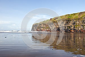 Cliffs of Ballybunion with reflection