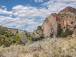 Cliffs in Bandelier National Monument