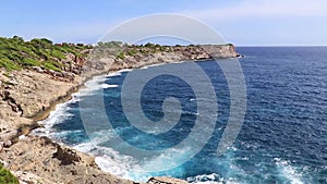 Cliffs bay landscape panorama Parc natural de MondragÃ³ Mallorca Spain